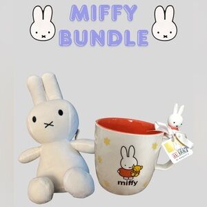 MIFFY SET Miffy by Magenta Plush Toy (17"
L) and Miffy Mug Set✨
